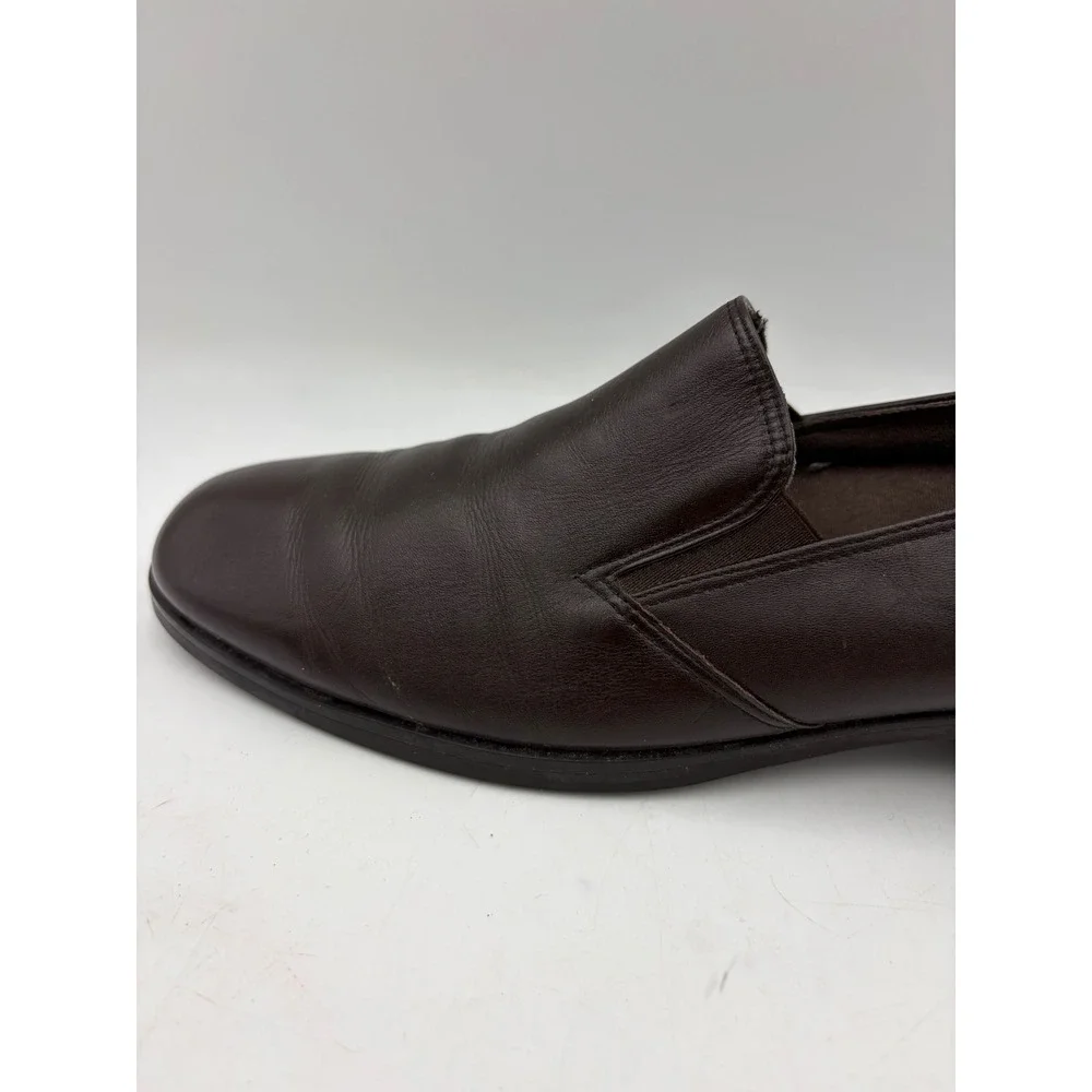 Munro Women 10 Narrow SS Dark Brown Leather Loafers Dress Shoe Low Heel USA EUC